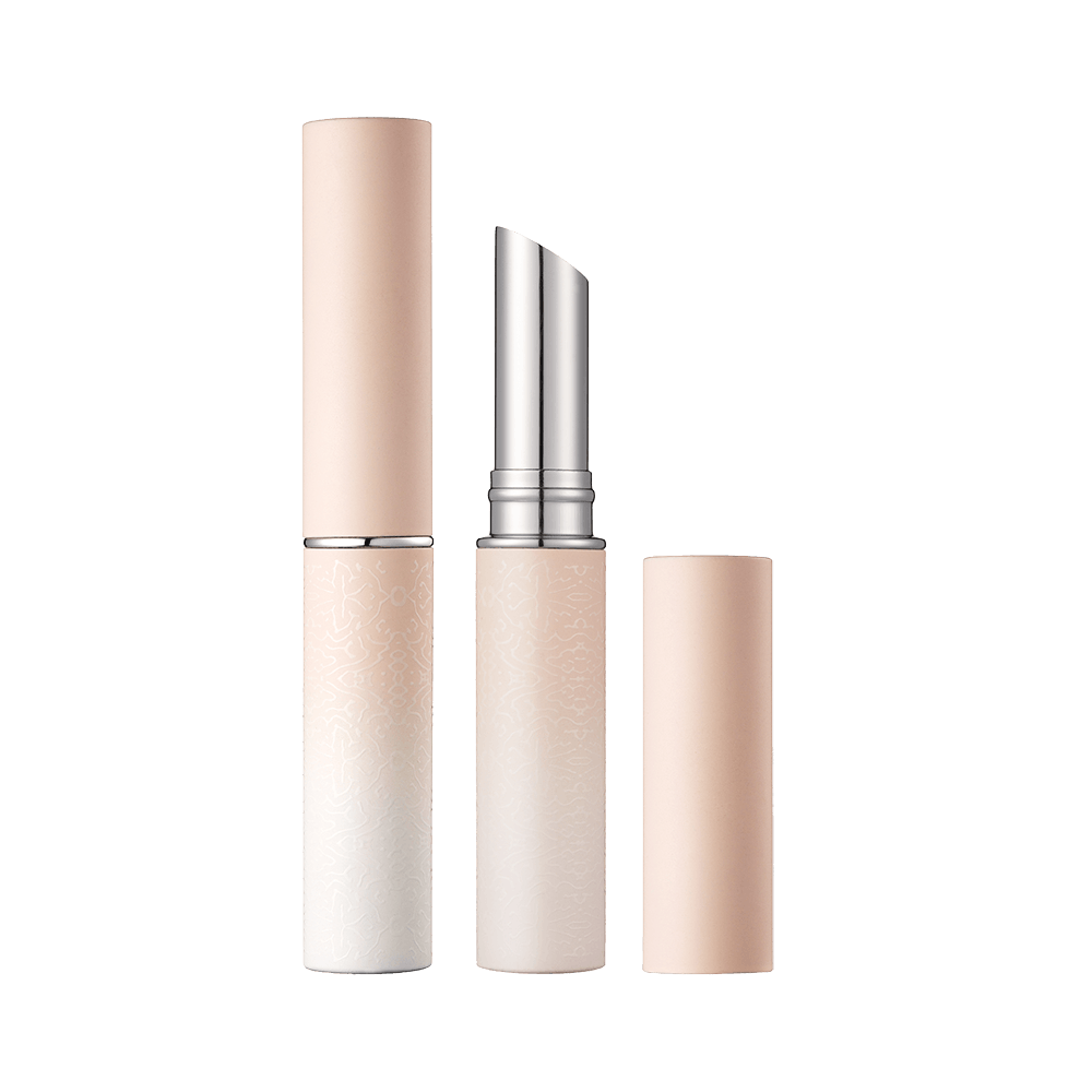 Sottile contenitore rotondo in alluminio per rossetto