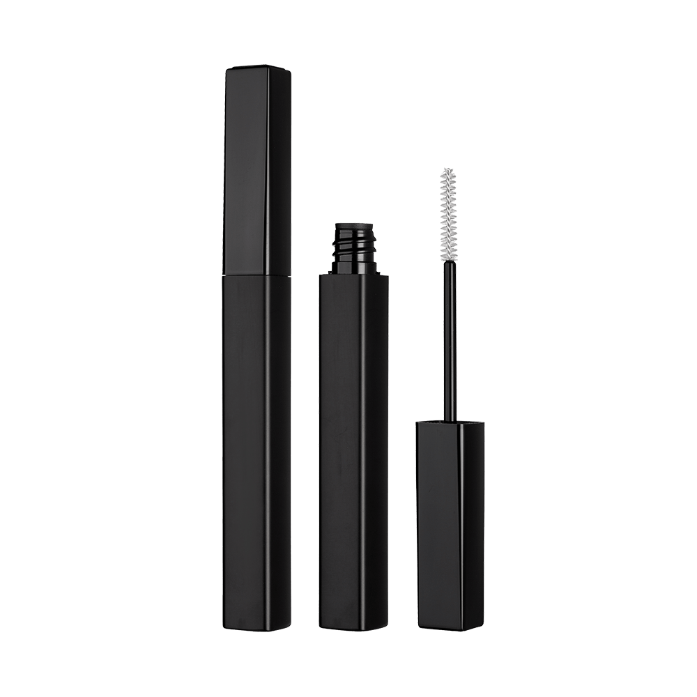 Tubo per mascara in alluminio a tubo sottile quadrato nero opaco da 4,5 ml HM1256